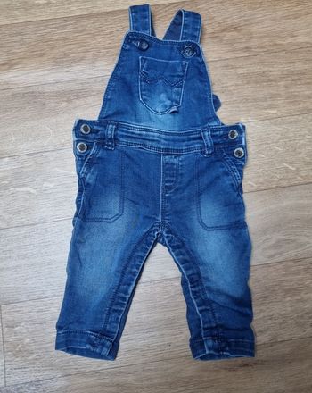 salopette en jean bleu garçon in extenso taille 3 mois 62cm