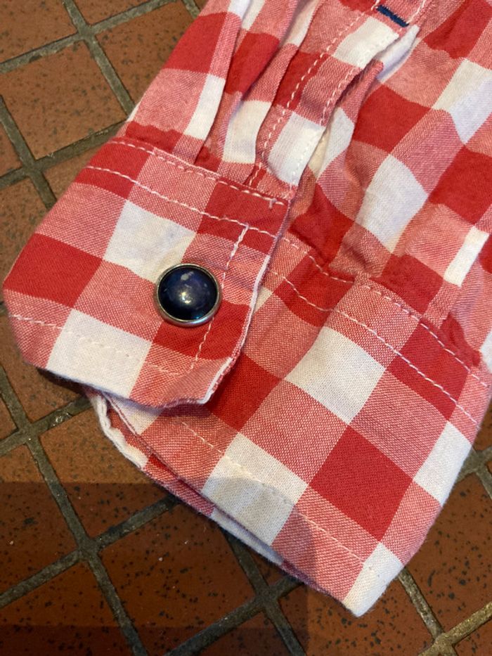 Chemise à carreaux blanc et rouge - photo numéro 6