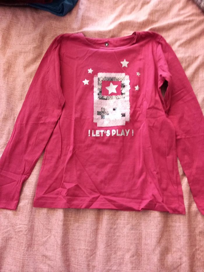 Lot de 9 tee-shirts manche longue 12 ans - photo numéro 7
