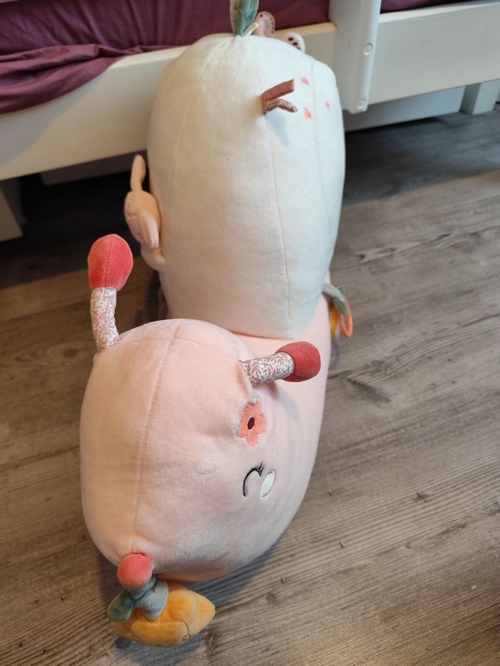 Escargot d'éveil en tissu, monde rose multicolore - photo numéro 3