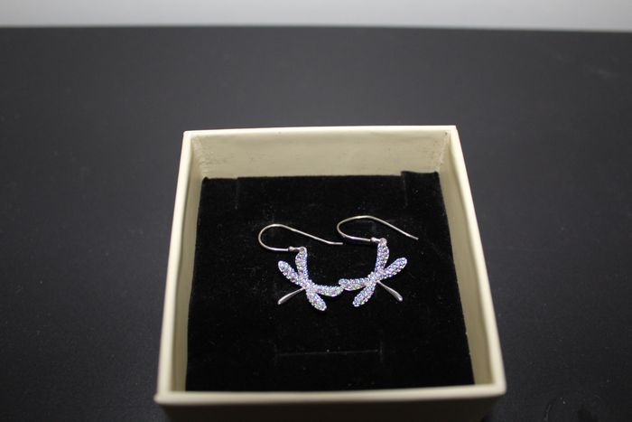 Boucles d'oreilles argent /oxydes de zirconium - photo numéro 2