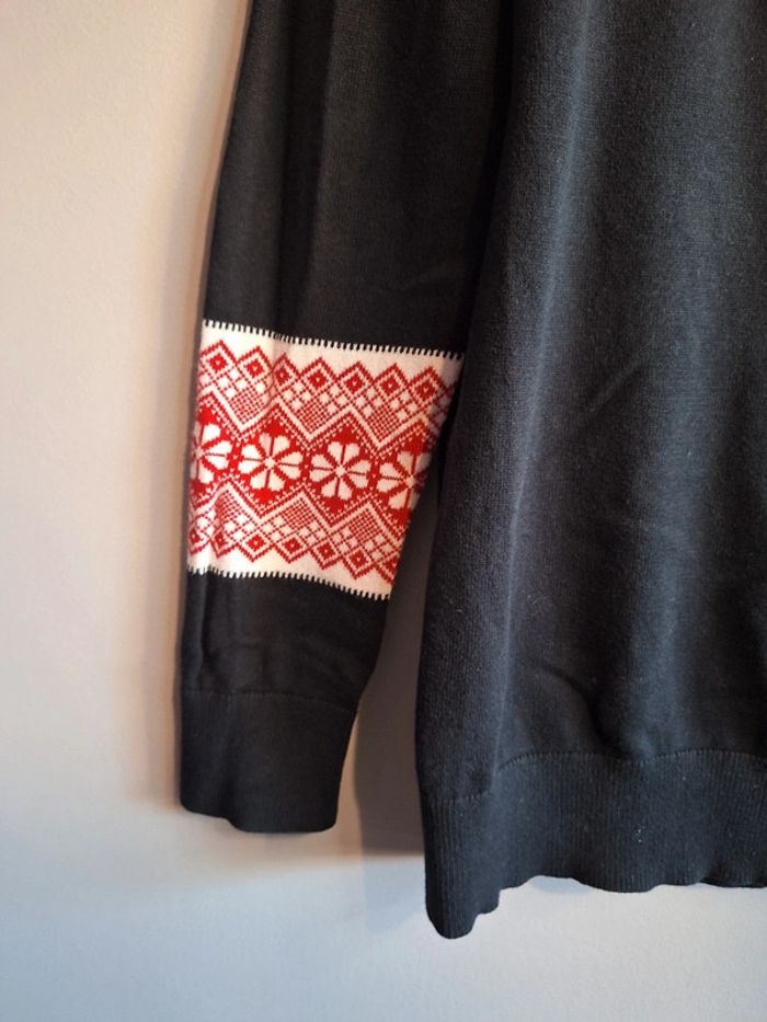Pull col roulé tommy hilfiger vintage noir et rouge femme - taille M - photo numéro 3