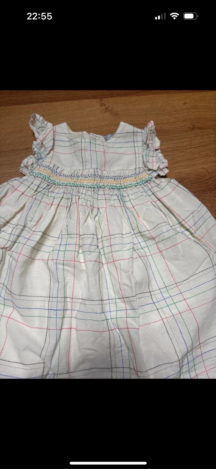 Ensemble robe et bloomer été bébé fille bout’chou 12 mois neuf - photo numéro 2