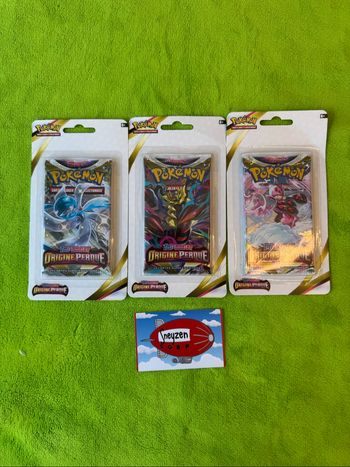 Lot de 3 blisters Boosters Pokémon Origine Perdue EB11 Neuf et Scellé