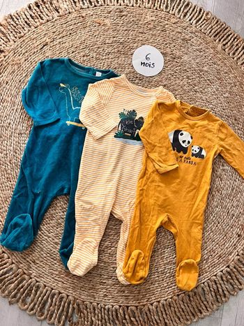 Lot 3 pyjama mixte 6 mois