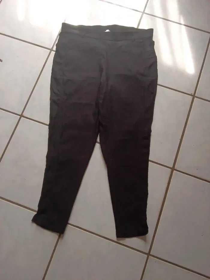 Pantalon léger noir femme taille élastique 48 - photo numéro 3