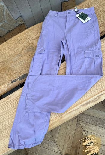 Neuf étiqueté bershka Pantalon Lila Jean cargo multipoches violet Lila taille M 38 violet