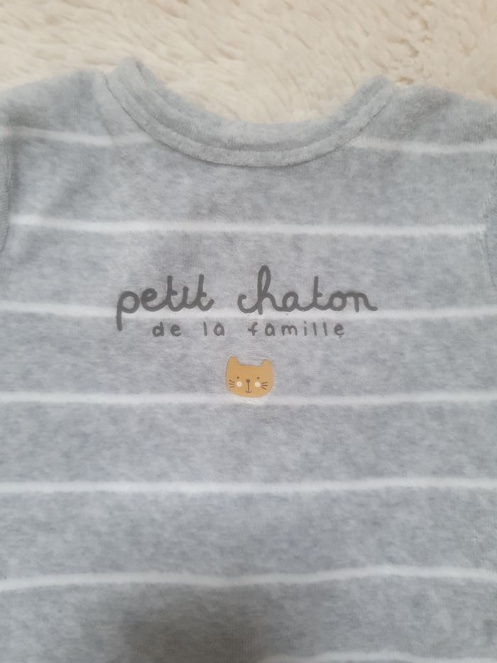 Pyjama velours Kiabi 3 mois - photo numéro 2