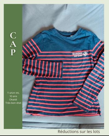☀️ T-shirt Manches Longues "Garder le Cap" – Okaïdi ☀️