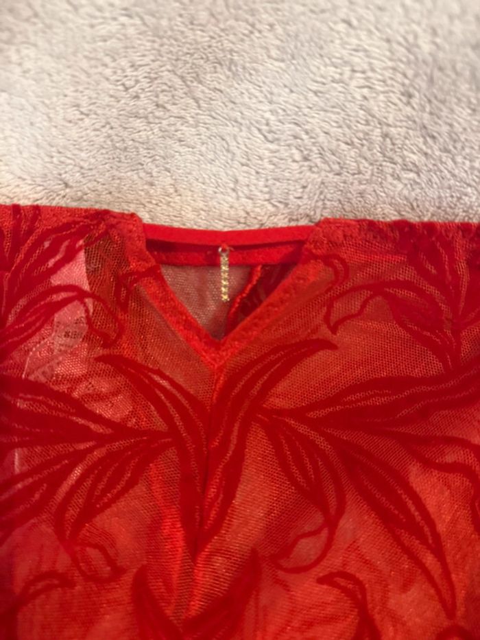 Aubade - Culotte Haute, Coeur à Corps, Rouge, Taille 3 - photo numéro 6