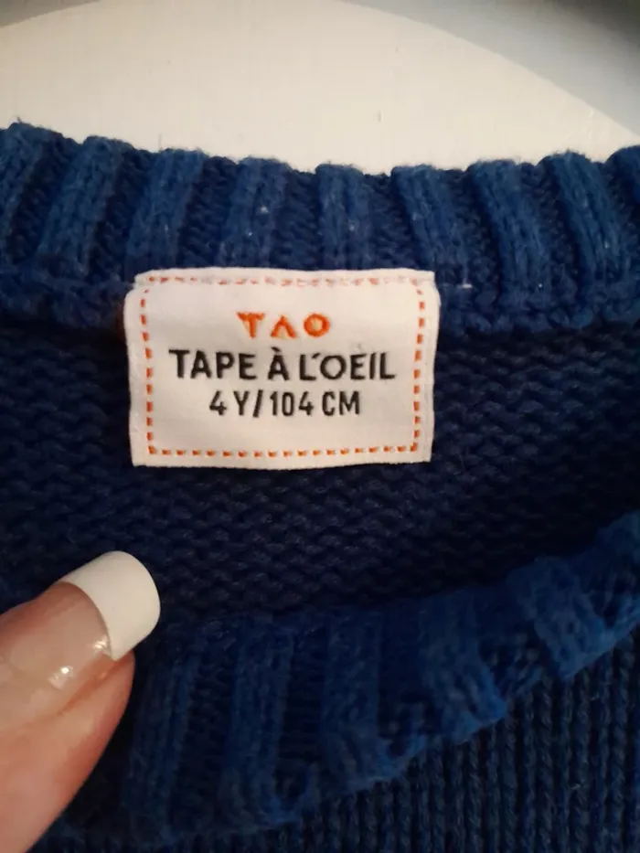 Pull à rayures, Marque Tape à l'oeil, Taille4ans - 104cm manches longues - photo numéro 4