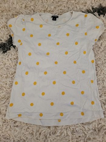 T-shirt pois moutarde 4 ans