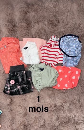 Lot robes bébé fille 1 mois
