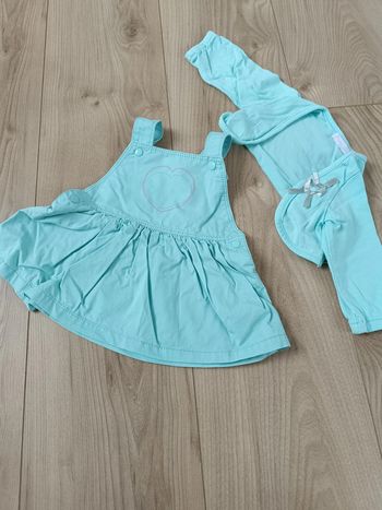 Robe et gilet menthe clair