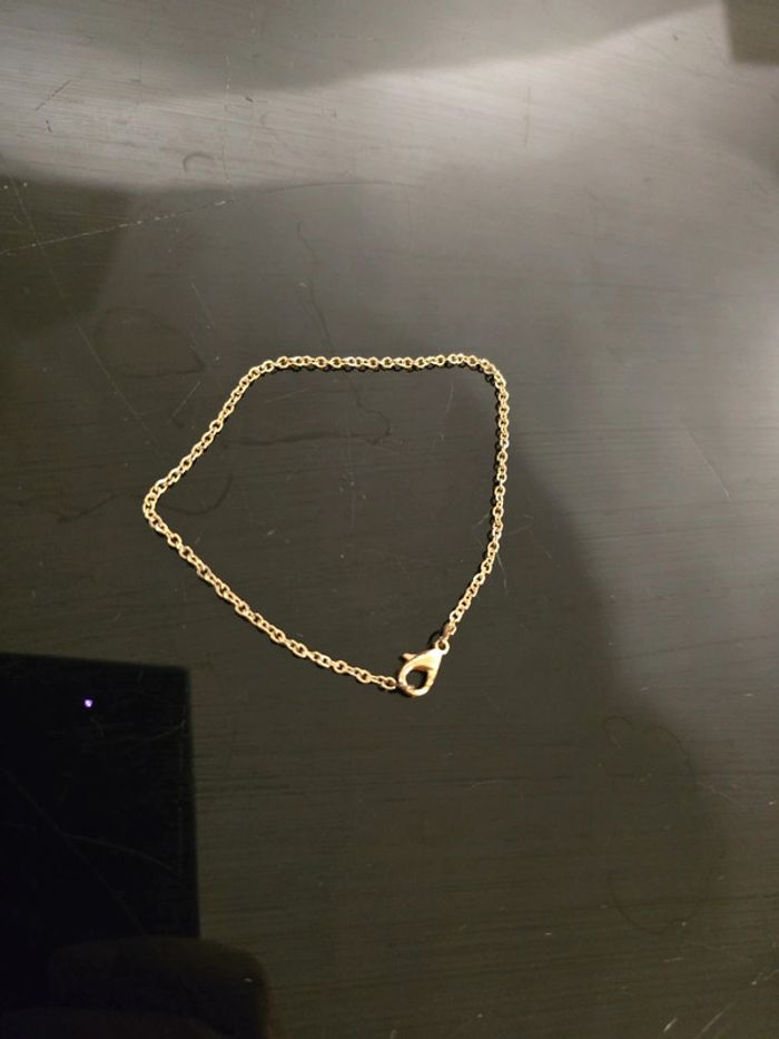 Lot collier et bracelet dorés vintage - photo numéro 2