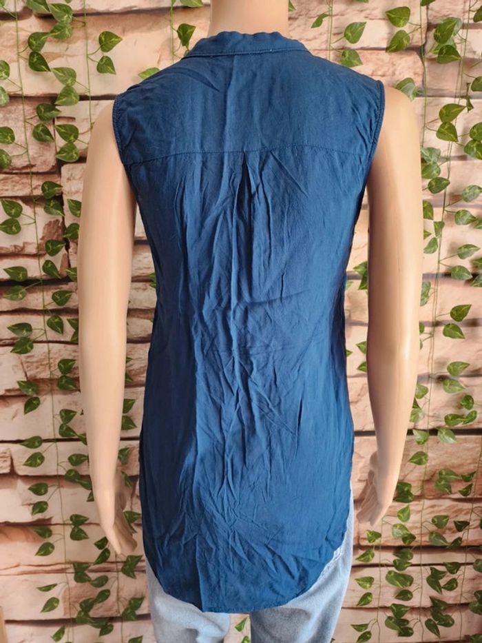 🌸Blouse bleue marine 100% viscose Koton Taille 36🌸 - photo numéro 3