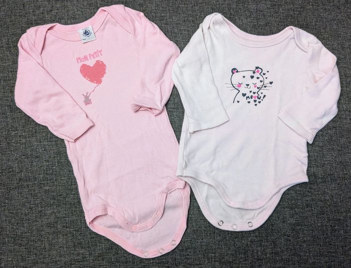 Lot de 5 bodies manches longues - Multi marques - 68 cm - Très bon état - photo numéro 7