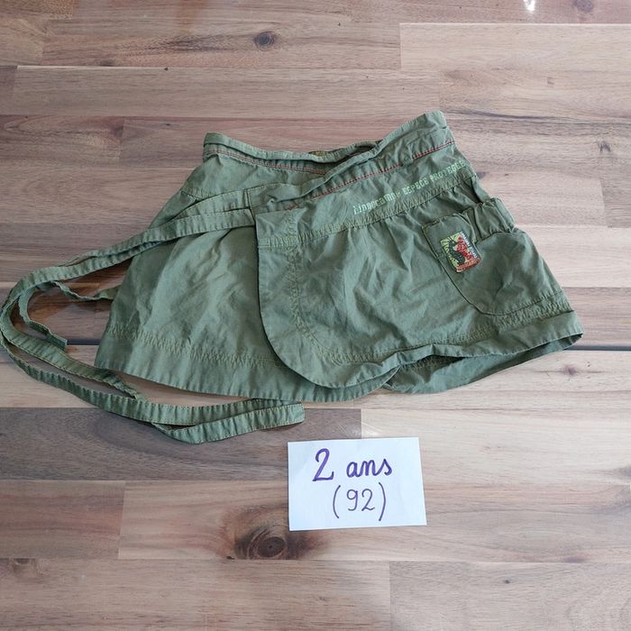 Jupe poète feuille kaki 2 ans