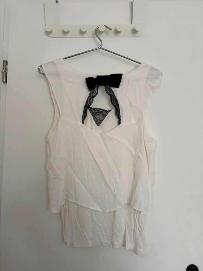 Haut dentelle noir L - photo numéro 3