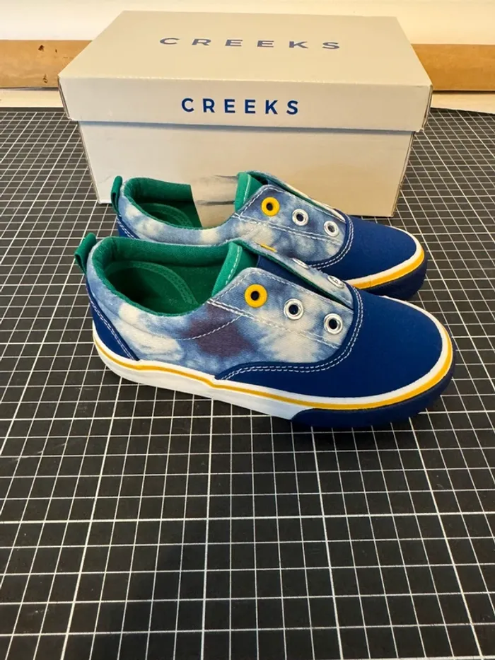 Baskets Slip-On bleues tie&die Creeks taille 28 neuves - photo numéro 2