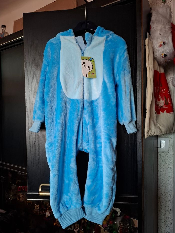 Combinaison grenouillère kigurumi pyjama enfant fille garçon peluche Stitch déguisement disneyland - photo numéro 2