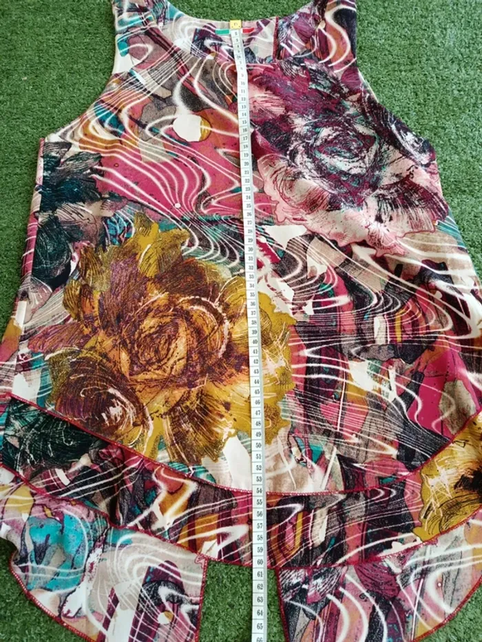 Débardeur dos ouvert made in Italia a motif colorées taille M - photo numéro 6