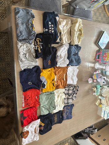 Lot de 22 tshirts, chemises 9 mois
