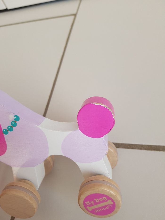 Chien rose bois janod - photo numéro 2