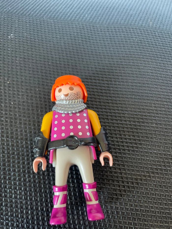 Playmobil figurine chevalier tenue violette château moyen âge forteresse pièces détachées - photo numéro 3