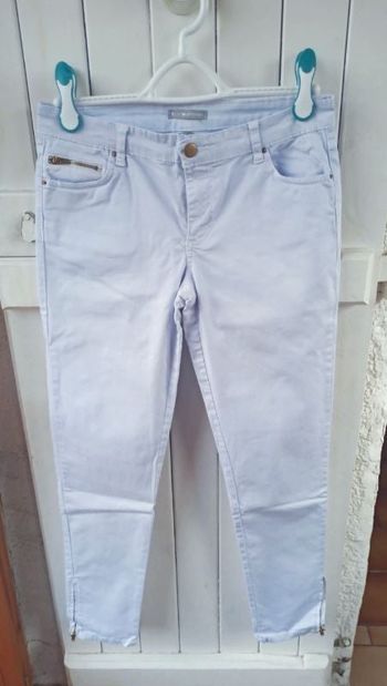 Pantalon blanc bleuté ici et maintenant 38/40