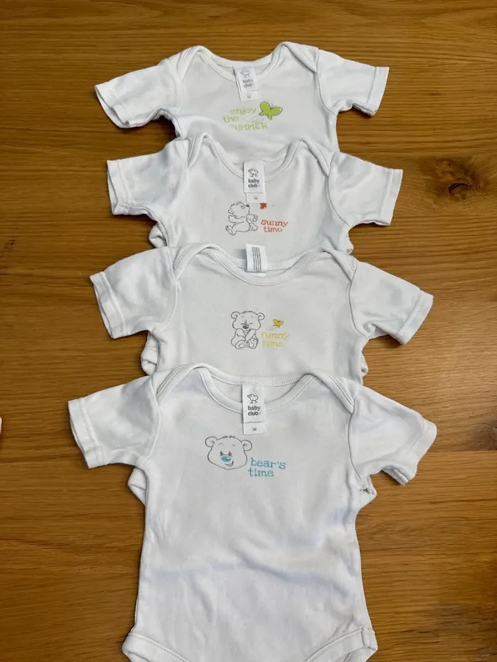 Lot de 6 bodies Baby club - photo numéro 3