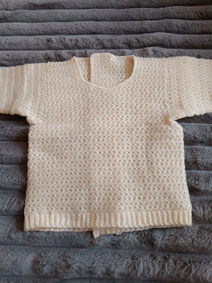 Pull en laine Vintage 1975-80 🇨🇵 T. 3-6mois Mixte - photo numéro 2