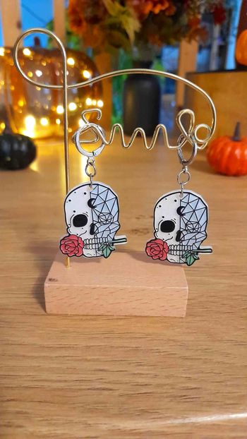 Boucles d'oreilles Halloween Tête de mort