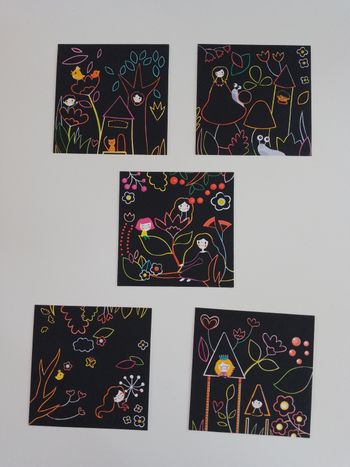 Lot de 5 cartes à gratter Grund