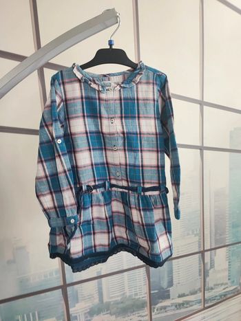 Robe à carreaux avec ceinture Zara taille 24/36 mois