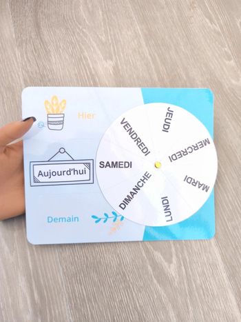 La roue des jours de la semaine bleu