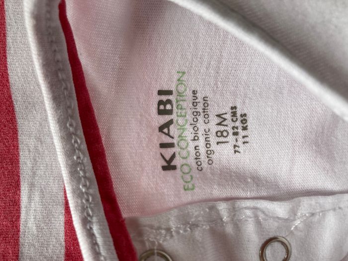 Tee-shirt marinière manche volantée fille 18 mois - photo numéro 4