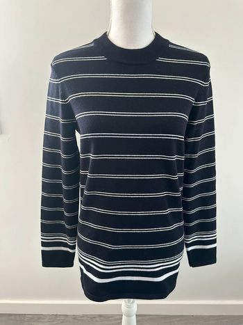 Pull marinière bleu marine et blanc H&M TXS