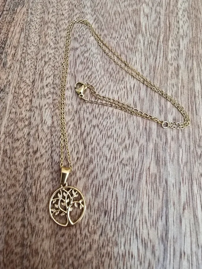 Collier arbre de vie acier - photo numéro 2