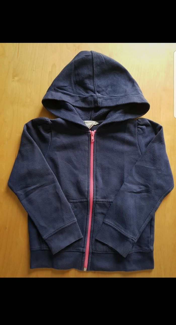 Sweat zippé à capuche enfant fille 4-6 ans
