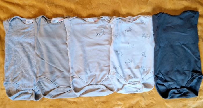 Lot de 5 bodies 6 mois