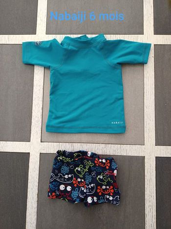 Maillot de bain Nabaiji 6 mois avec haut anti-UV