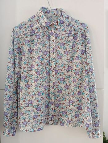 Chemise vintage à fleurs, légère