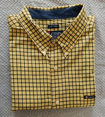 Chemise homme à carreaux jaune CHAPS XXL