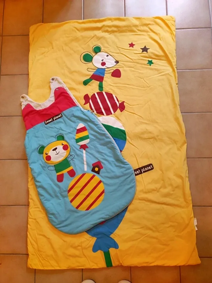 Ensemble gigoteuse 0-6mois + couverture