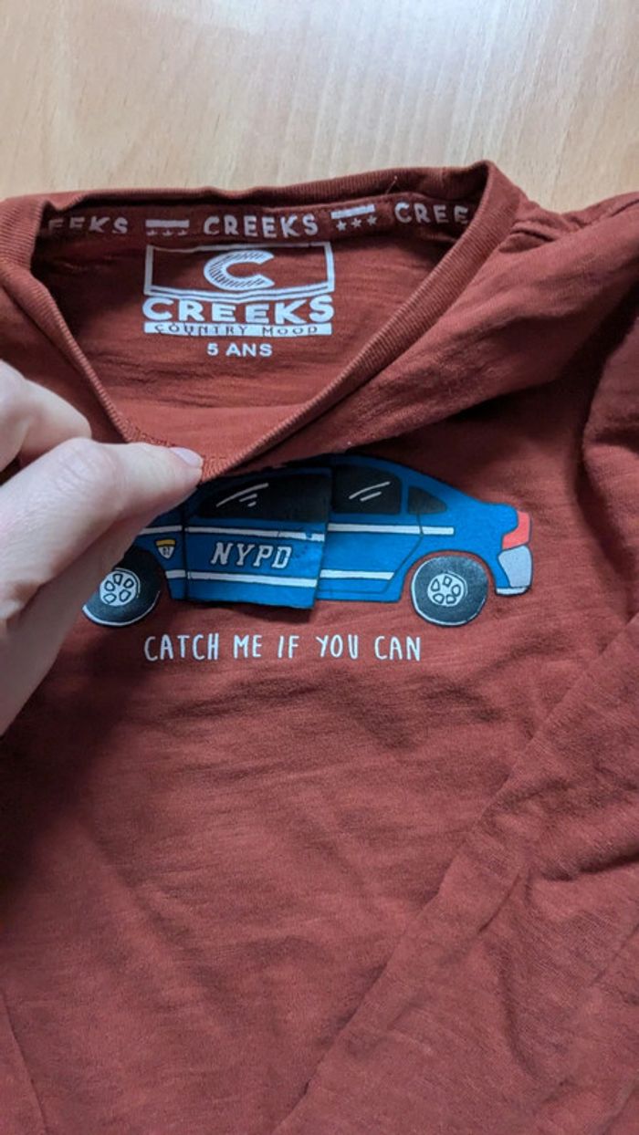 T-shirt police voleur interactif 4, 5 ans - photo numéro 3