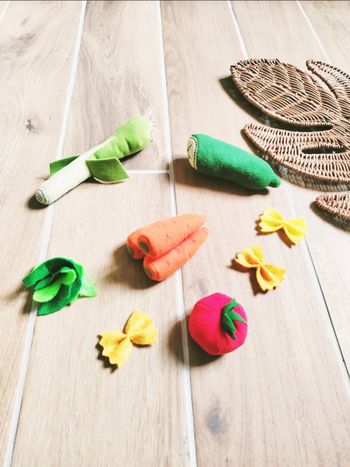 🥕Dinette légumes divers aliments en tissu- peluche