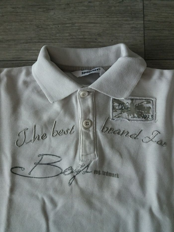 Polo manches courtes 3 Pommes taille 2 ans - photo numéro 3