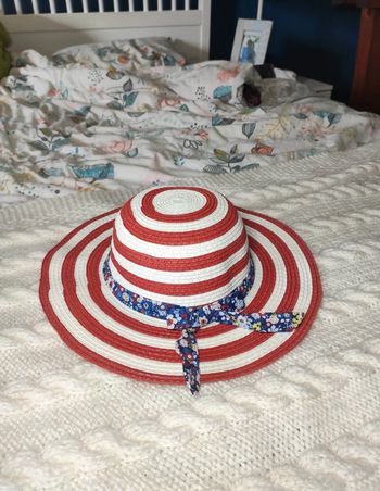 Chapeau de paille sergent major 4/5 ans