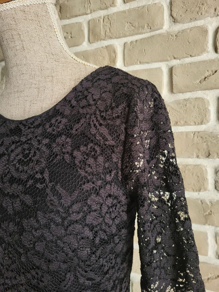 Jolie robe en dentelle florale noire Etam - Romantique chic - photo numéro 4